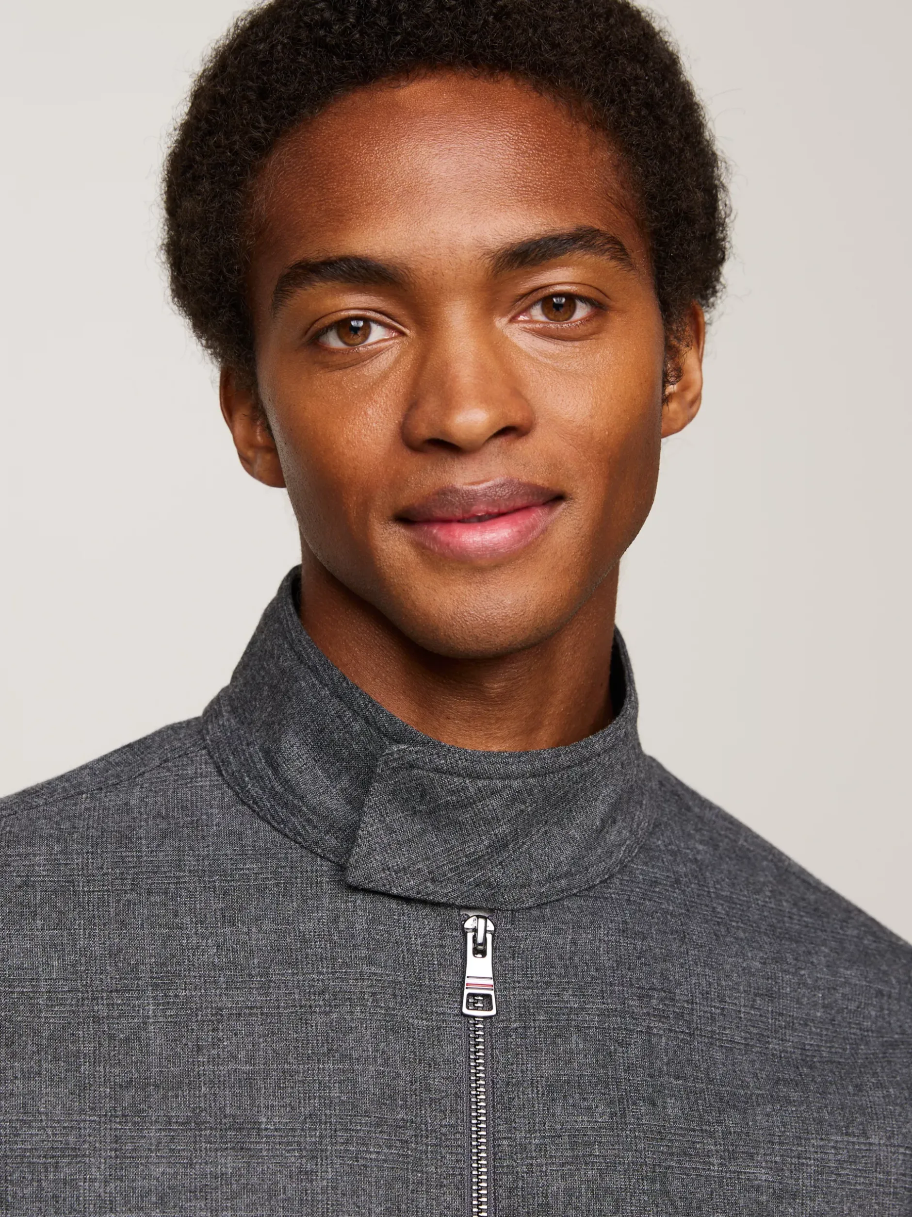 Bomberki|Kurtki & Płaszcze*Tommy Hilfiger Kurtka Harrington W Kratę Księcia Walii MEDIUM GREY HEATHER