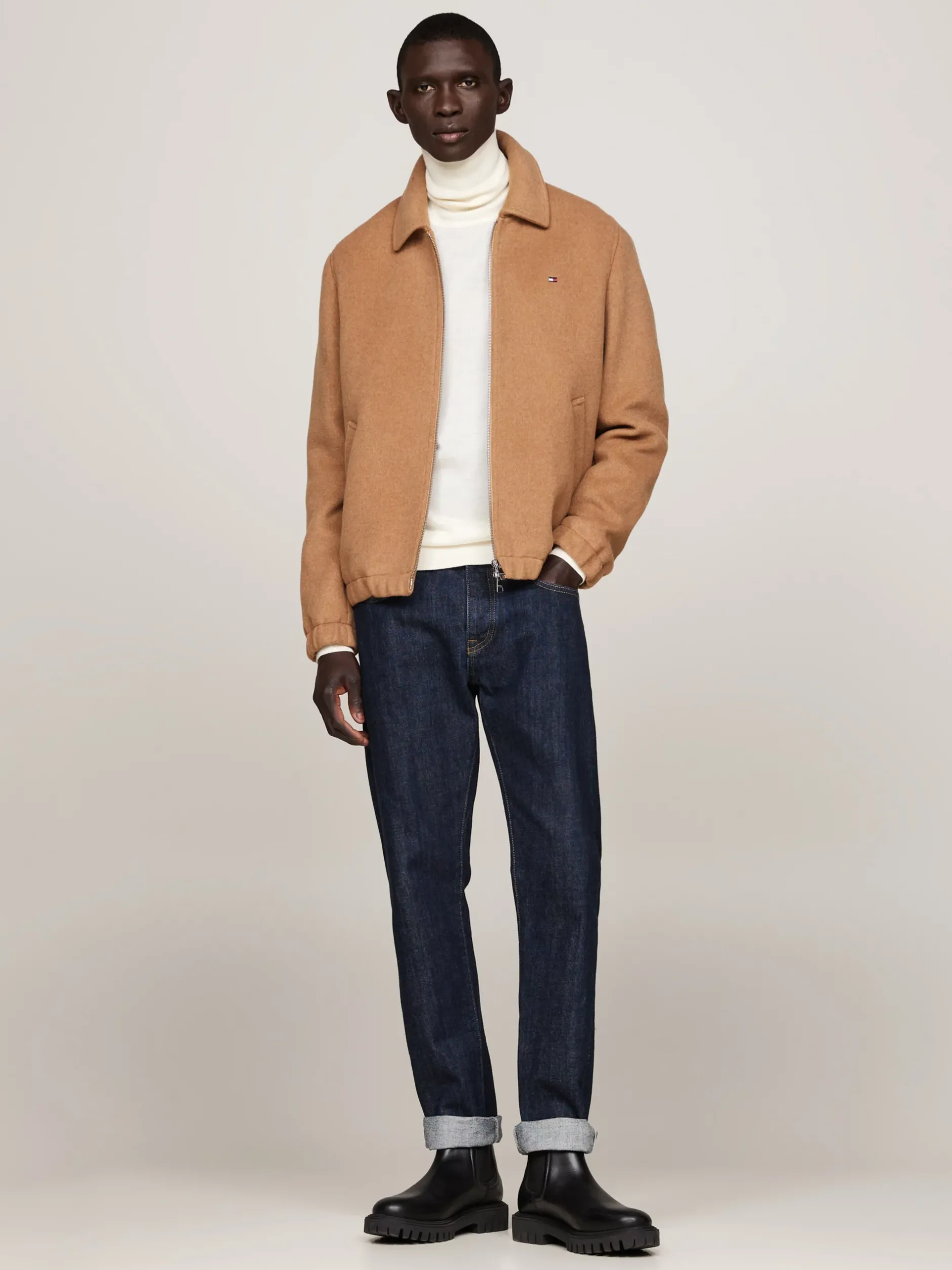 Kurtki & Płaszcze*Tommy Hilfiger Kurtka Ivy Z Mieszanki Wełny SAFARI CANVAS