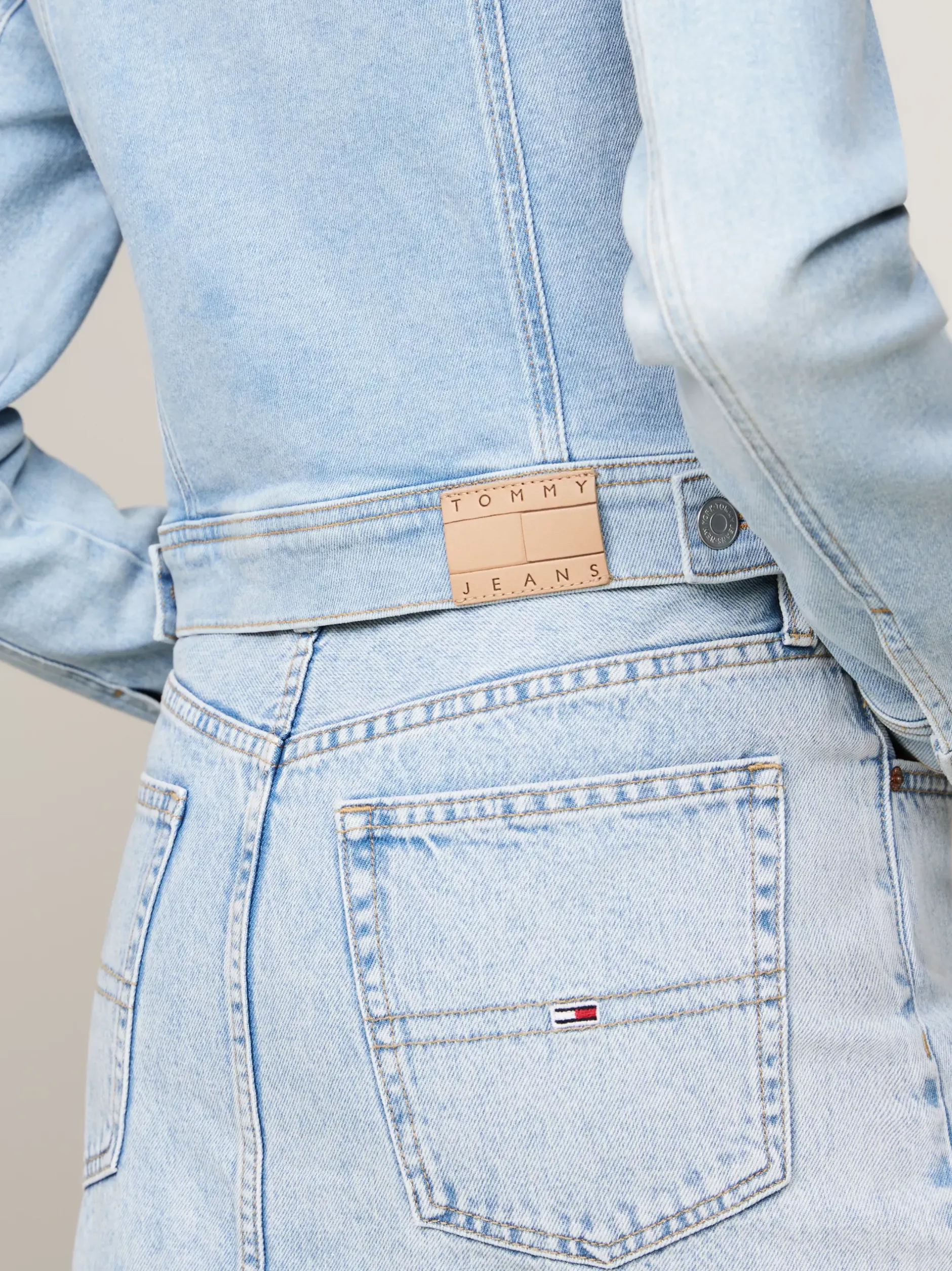 Kurtki & Płaszcze*Tommy Hilfiger Kurtka Jeansowa Biker O Obcisłym Kroju DENIM LIGHT