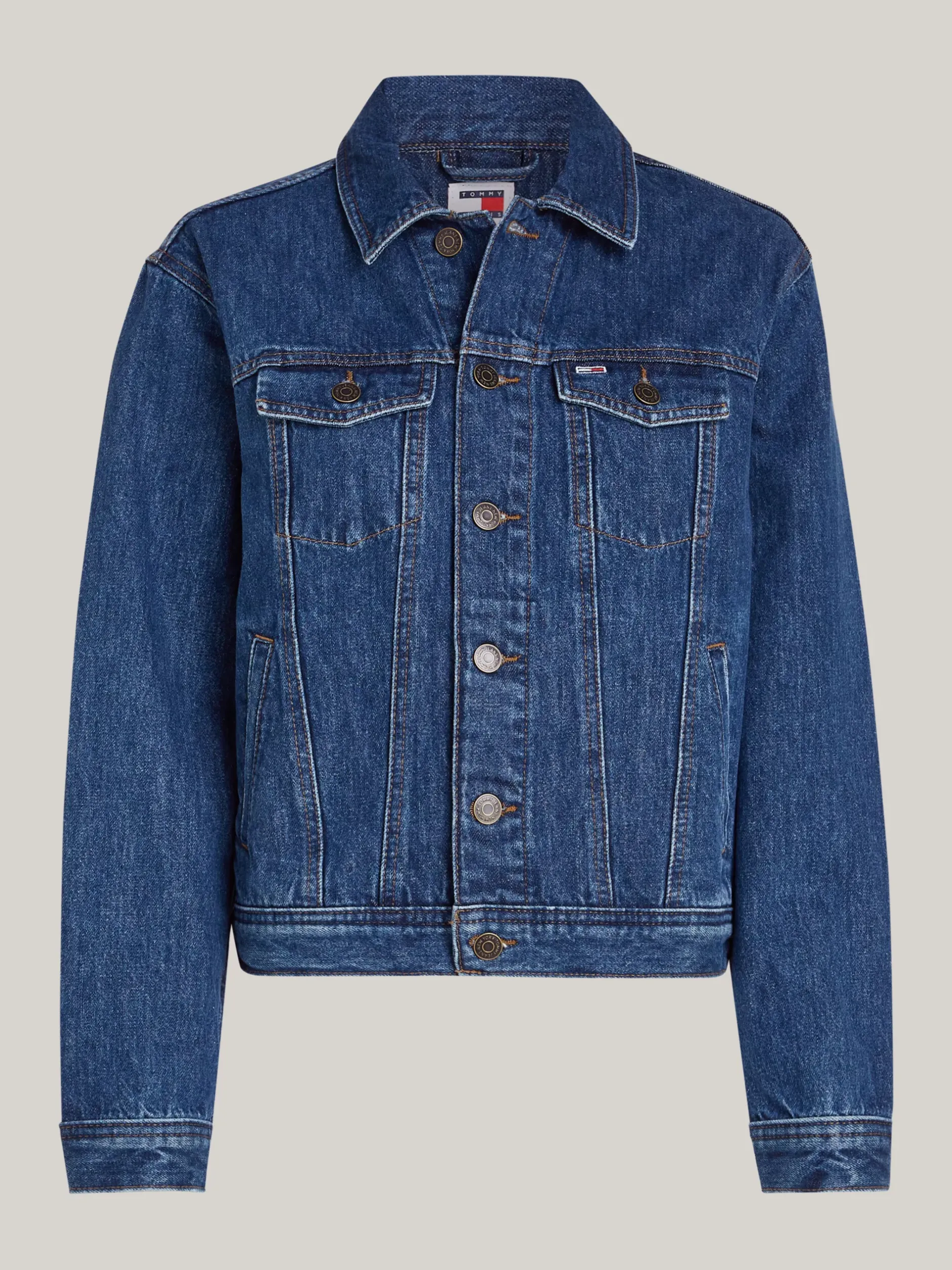 Kurtki & Płaszcze*Tommy Hilfiger Kurtka Jeansowa Trucker O Kroju Mom Fit DENIM DARK