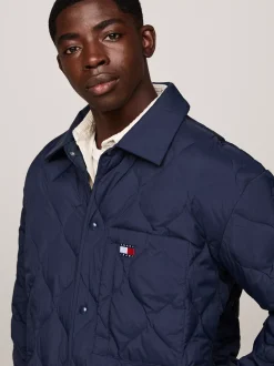 Kurtki & Płaszcze*Tommy Hilfiger Kurtka Koszulowa Z Puchowym Wypełnieniem DARK NIGHT NAVY