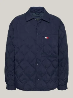 Kurtki & Płaszcze*Tommy Hilfiger Kurtka Koszulowa Z Puchowym Wypełnieniem DARK NIGHT NAVY