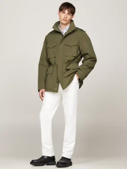 Kurtki & Płaszcze*Tommy Hilfiger Kurtka Polowa Z Naszywanymi Kieszeniami ARMY GREEN