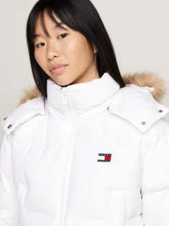 Kurtki & Płaszcze*Tommy Hilfiger Kurtka Puchowa Alaska O Skróconym Kroju WHITE