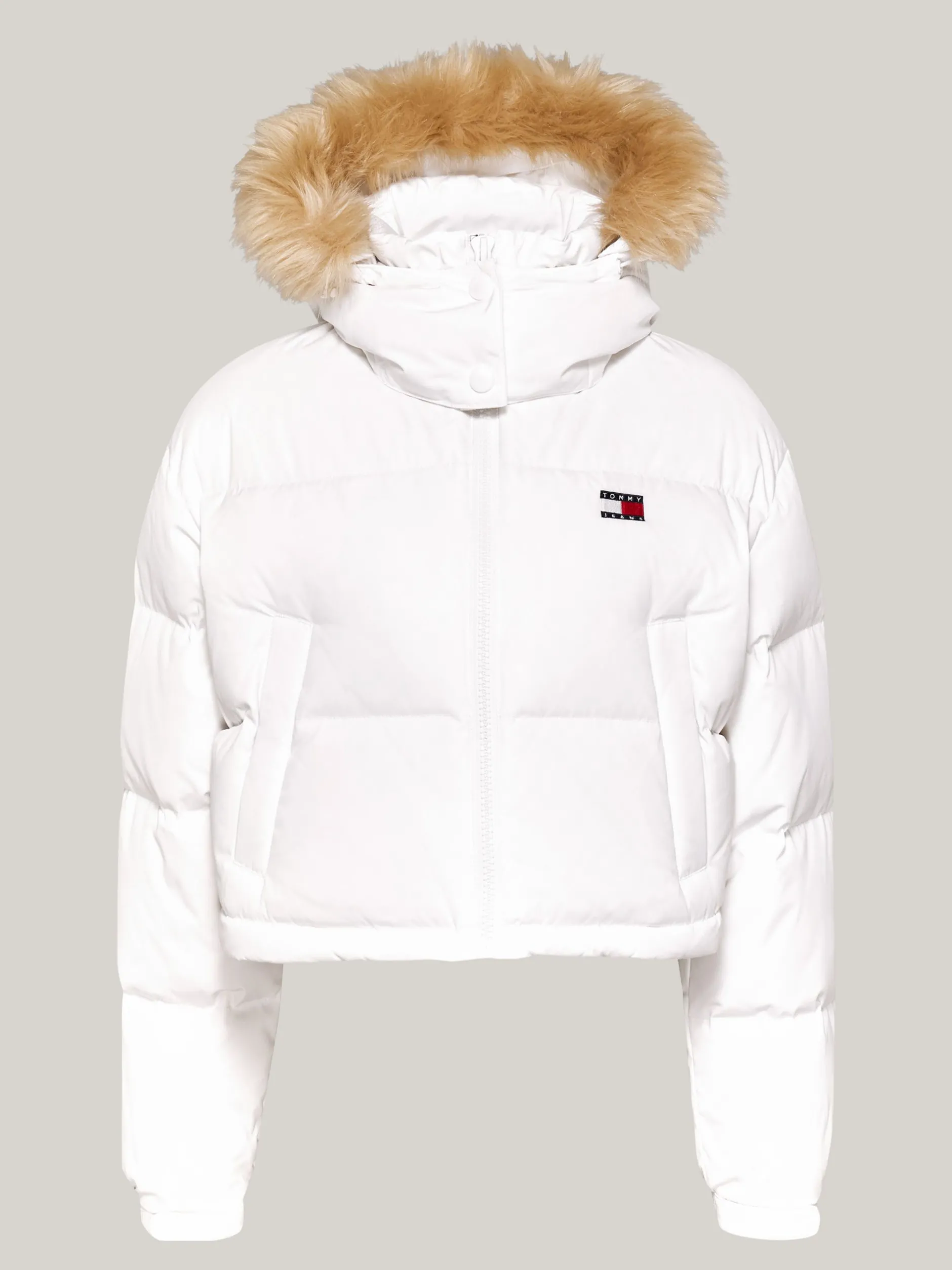 Kurtki & Płaszcze*Tommy Hilfiger Kurtka Puchowa Alaska O Skróconym Kroju WHITE
