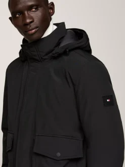 Kurtki & Płaszcze*Tommy Hilfiger Kurtka Puchowa Bomber Rockie Ze Sztucznym Futrem BLACK