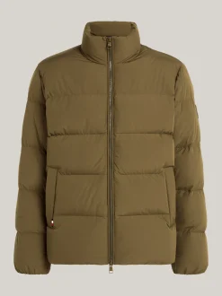 Kurtki & Płaszcze*Tommy Hilfiger Kurtka Puchowa Z Wysokim Kołnierzem ARMY GREEN