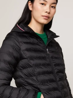 Kurtki & Płaszcze*Tommy Hilfiger Kurtka Puchowa Z Zapięciem Na Zamek BLACK