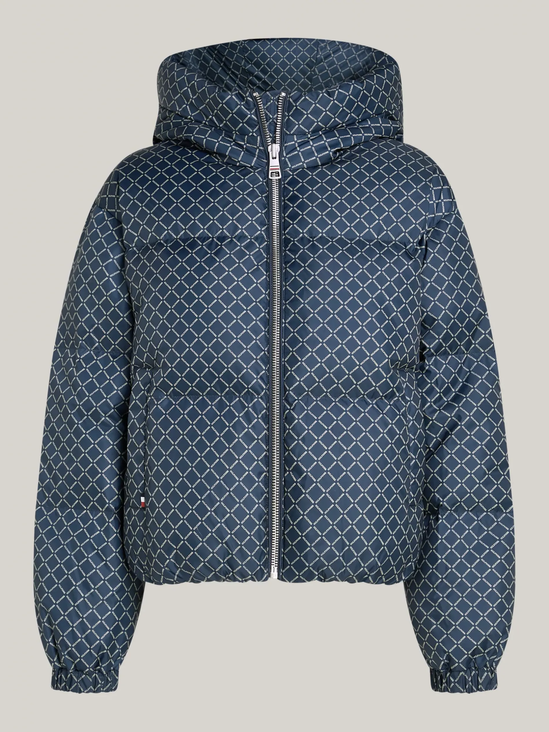 Kurtki & Płaszcze*Tommy Hilfiger Kurtka Puffer Z Sygnowanym Wzorem DIAMOND MONOTYPE/ MILITARY DENIM