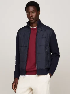 Swetry|Dzianina*Tommy Hilfiger Kurtka Smart Casual O Mieszanej Fakturze DESERT SKY