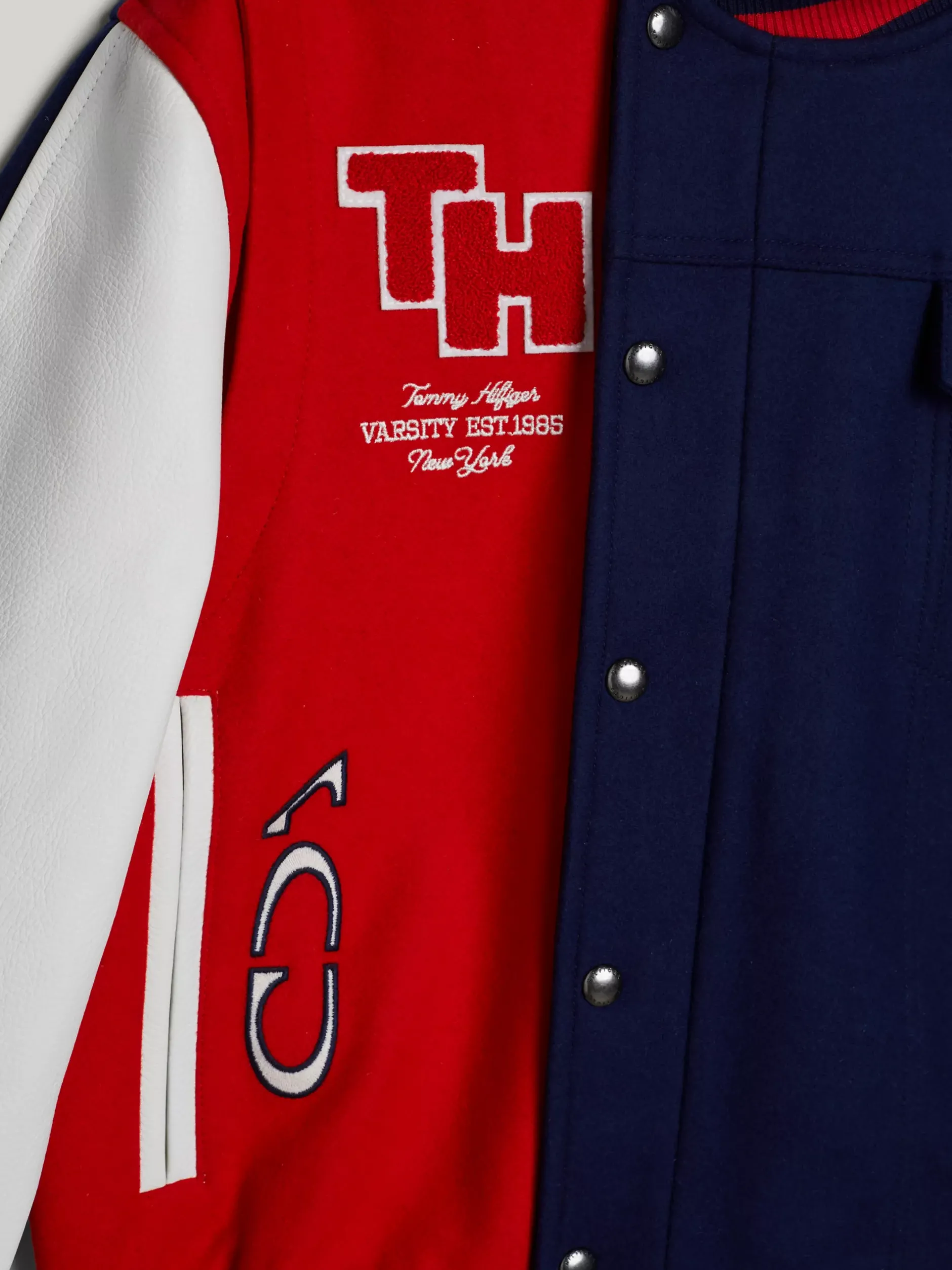 Kurtki & Płaszcze|Bomberki*Tommy Hilfiger Kurtka Tommy X Mercedes F1 X CR W Stylu Varsity YALE NAVY
