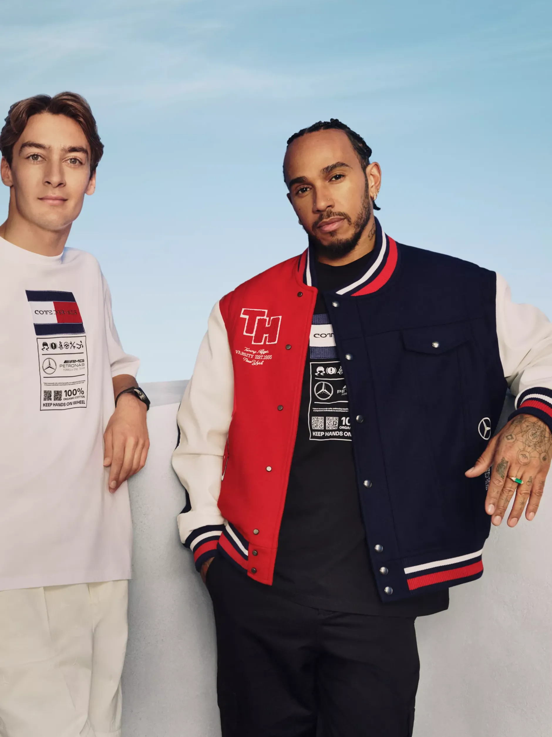 Kurtki & Płaszcze|Bomberki*Tommy Hilfiger Kurtka Tommy X Mercedes F1 X CR W Stylu Varsity YALE NAVY