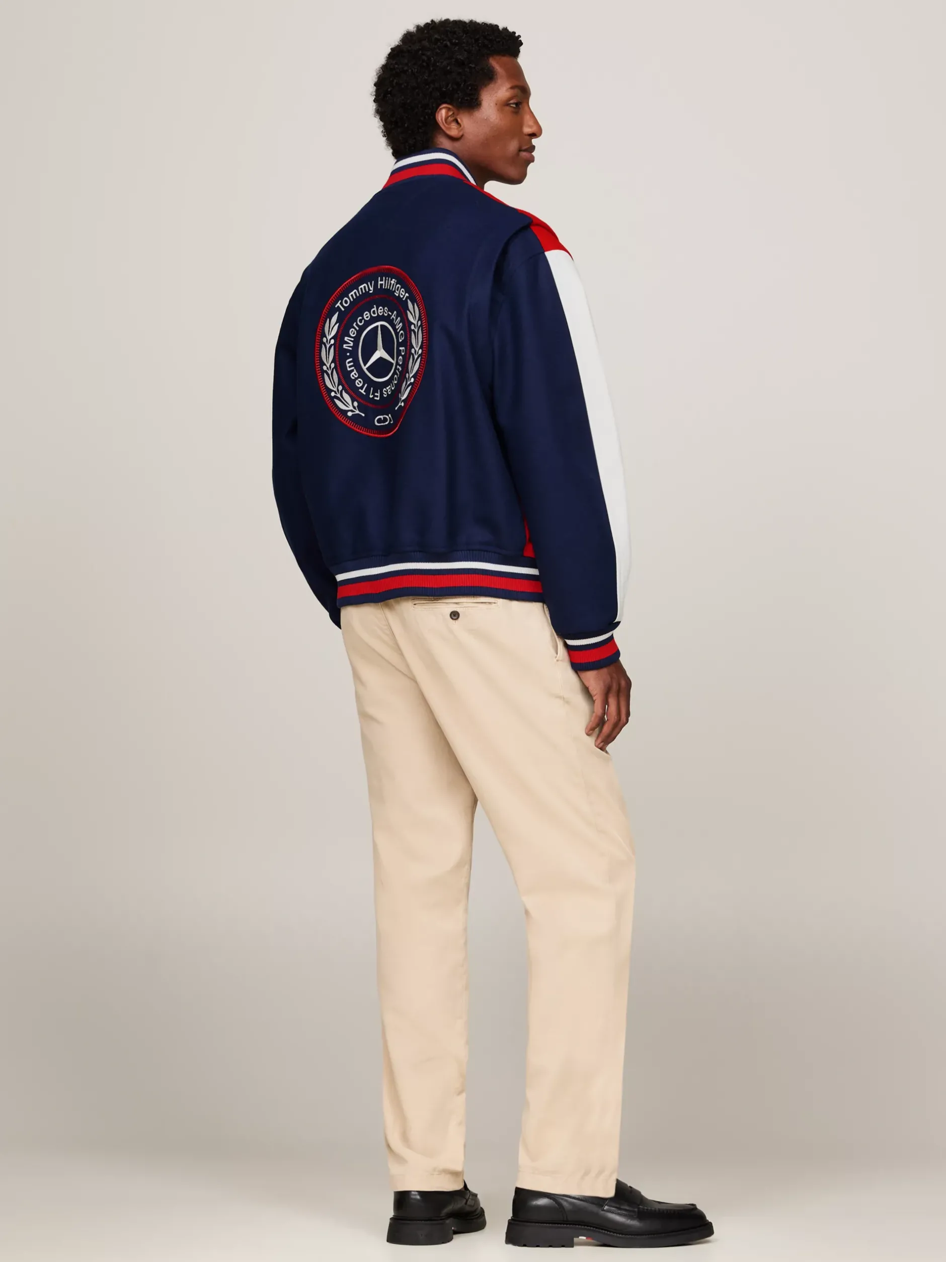 Kurtki & Płaszcze|Bomberki*Tommy Hilfiger Kurtka Tommy X Mercedes F1 X CR W Stylu Varsity YALE NAVY