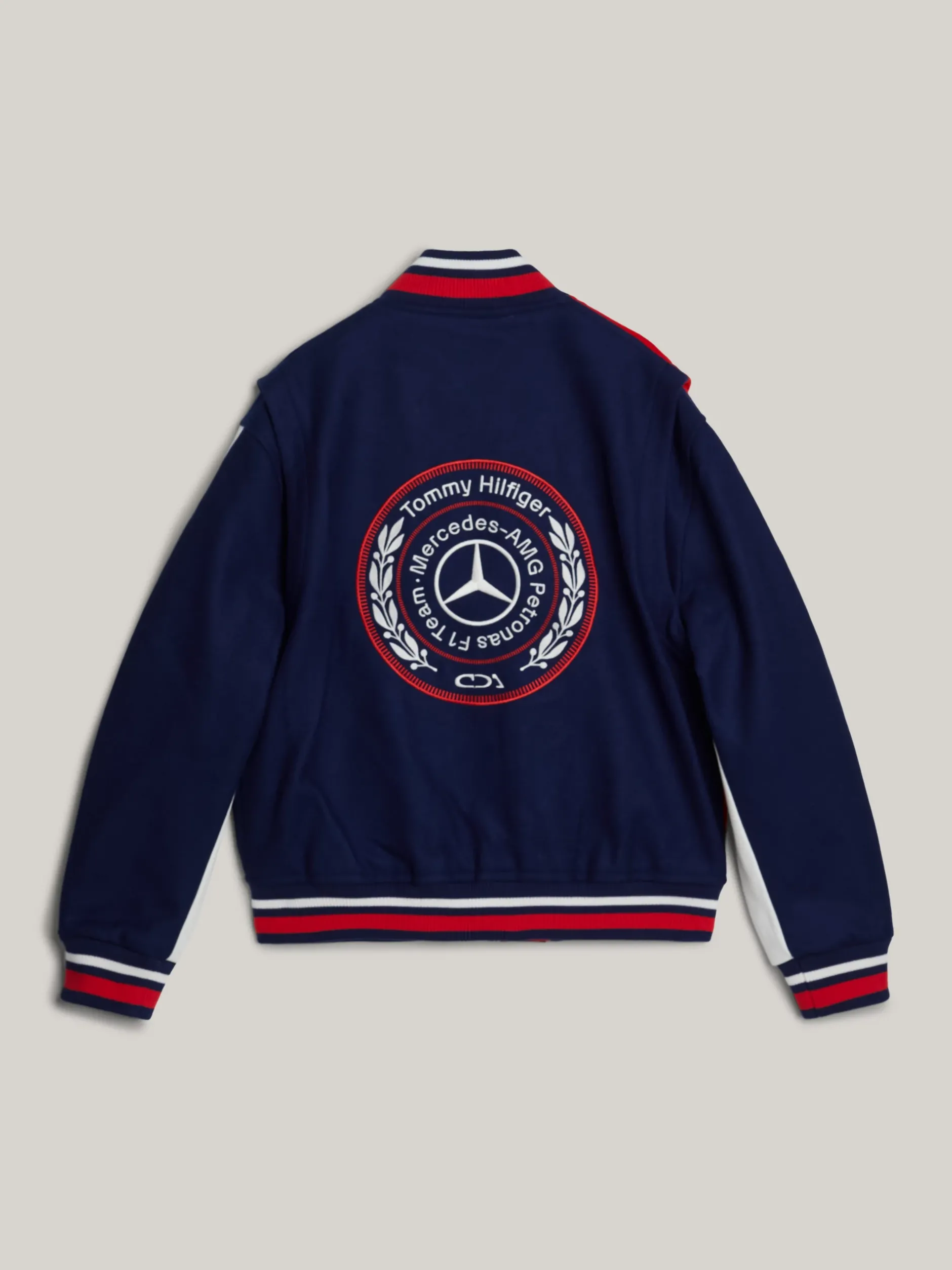 Kurtki & Płaszcze|Bomberki*Tommy Hilfiger Kurtka Tommy X Mercedes F1 X CR W Stylu Varsity YALE NAVY