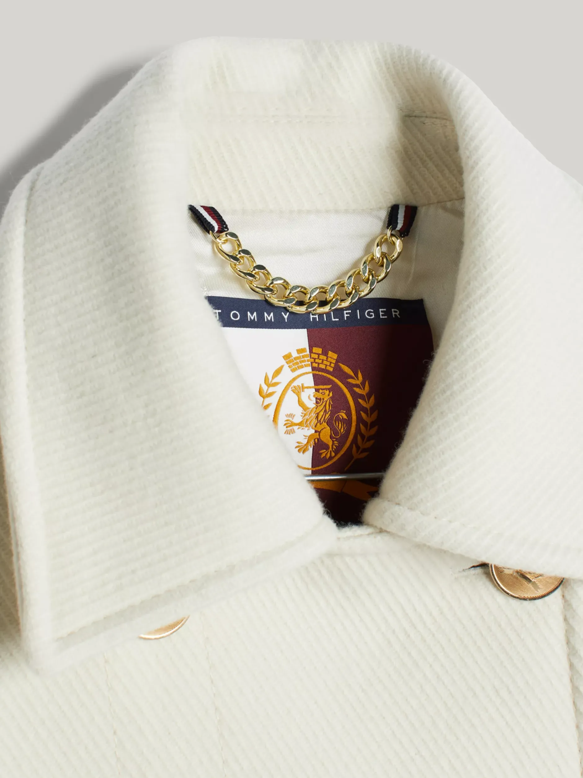 Kurtki & Płaszcze|Wełniane Płaszcze*Tommy Hilfiger Kurtka Typu Bosmanka IVORY