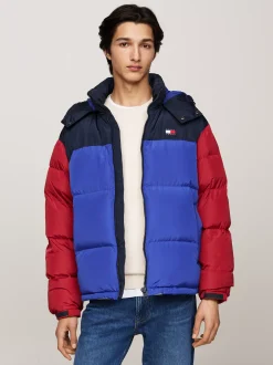 Kurtki & Płaszcze*Tommy Hilfiger Kurtka Typu Puffer Alaska Z Blokami Kolorów BRIGHT BLUE MULTI