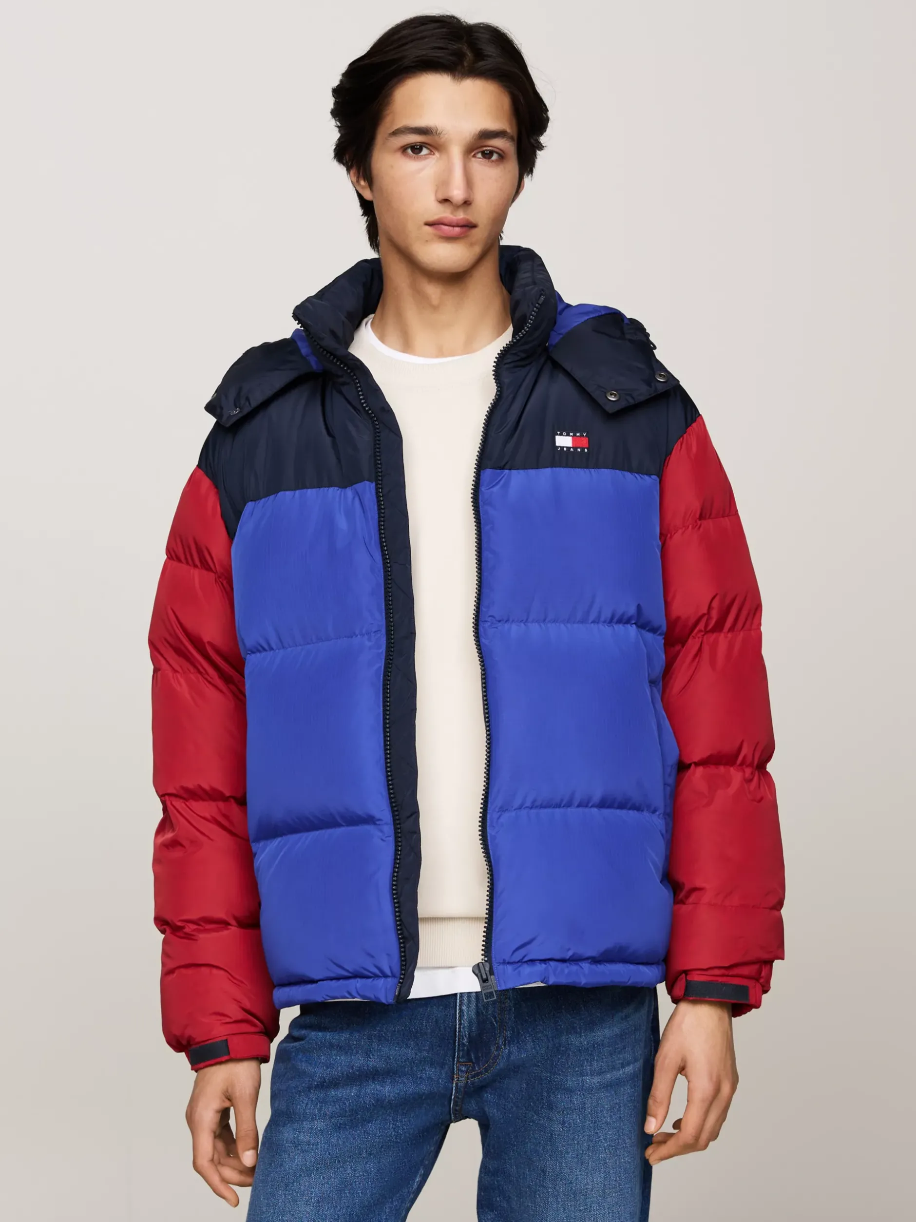 Kurtki & Płaszcze*Tommy Hilfiger Kurtka Typu Puffer Alaska Z Blokami Kolorów BRIGHT BLUE MULTI