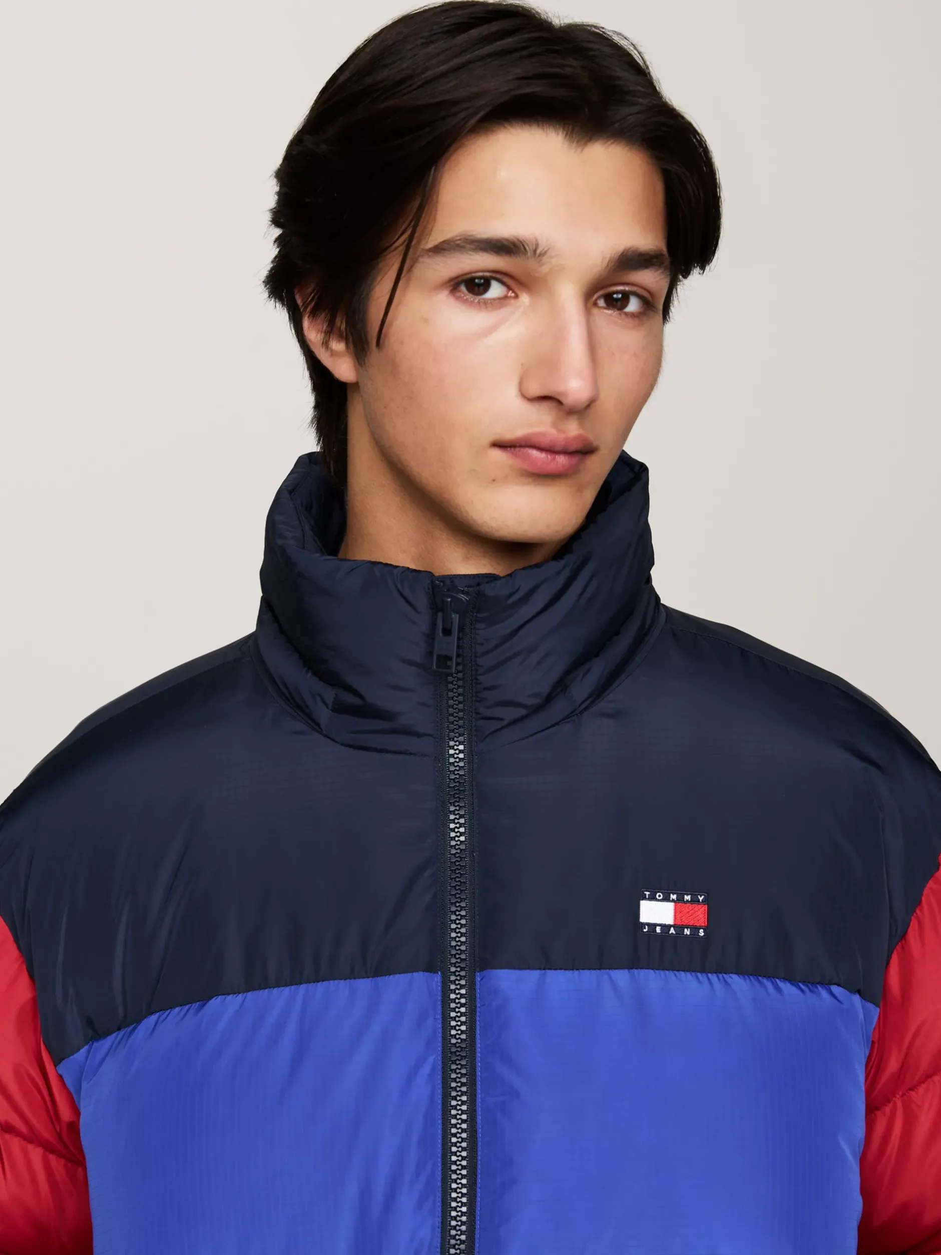 Kurtki & Płaszcze*Tommy Hilfiger Kurtka Typu Puffer Alaska Z Blokami Kolorów BRIGHT BLUE MULTI