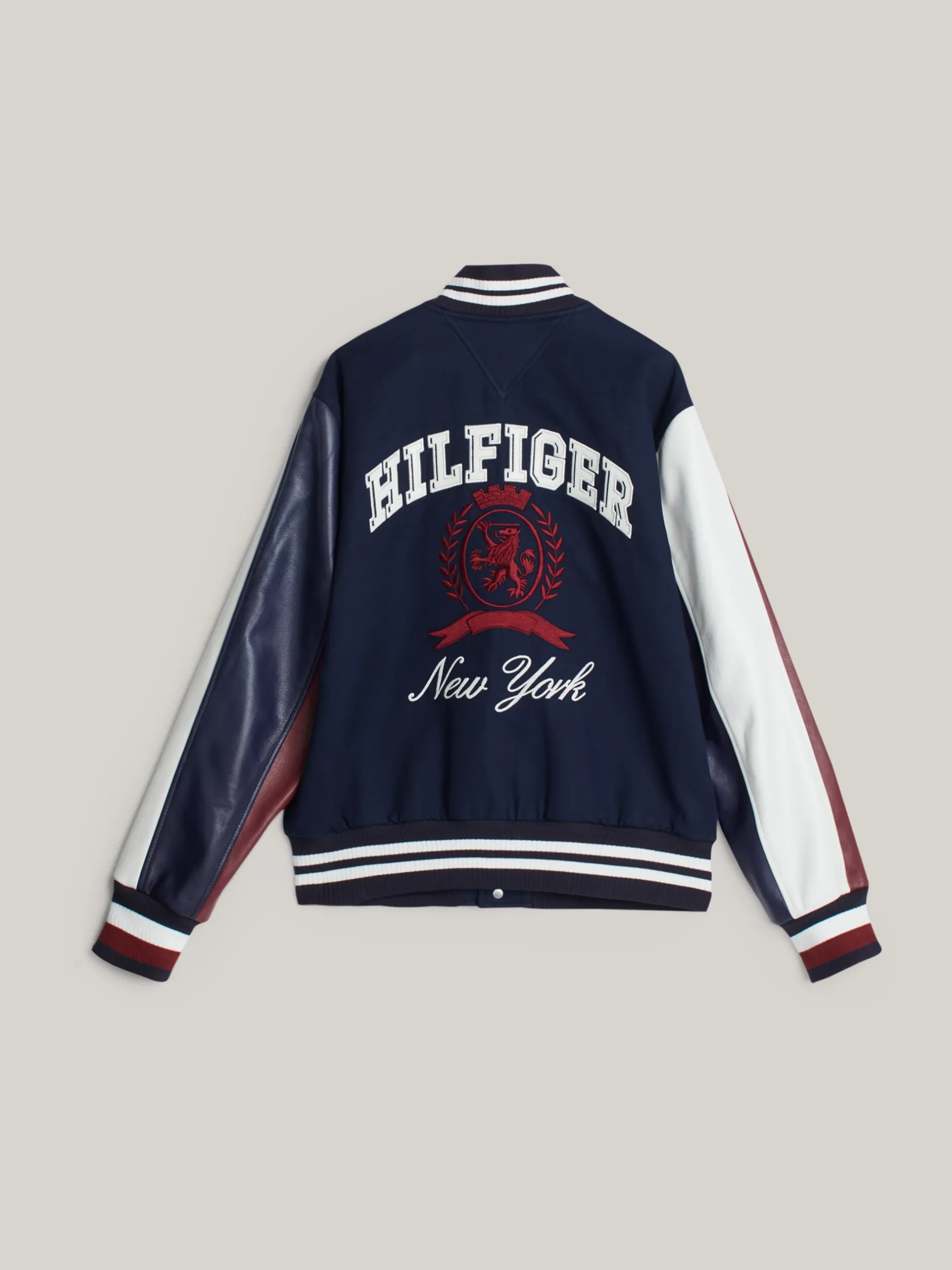 Kurtki & Płaszcze|Bomberki*Tommy Hilfiger Kurtka Z Logo W Stylu Uczelnianym DESERT SKY
