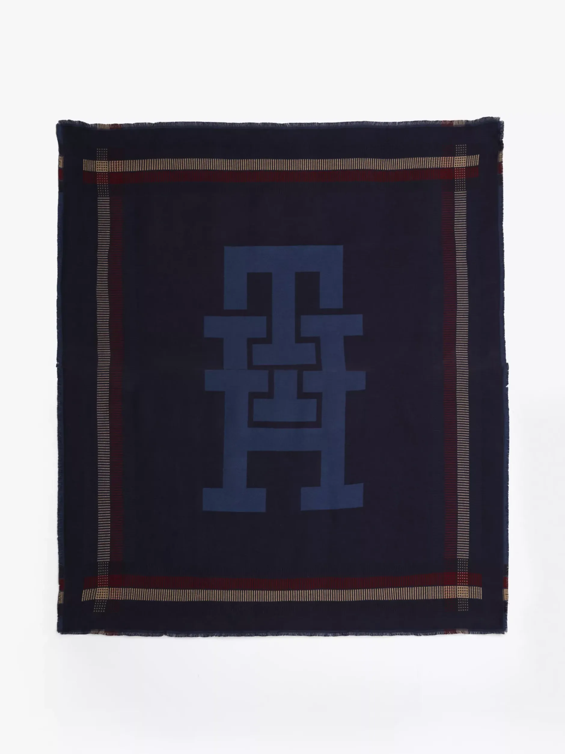 Szaliki|Szaliki*Tommy Hilfiger Kwadratowy Szal Z Monogramem TH CORP MIX