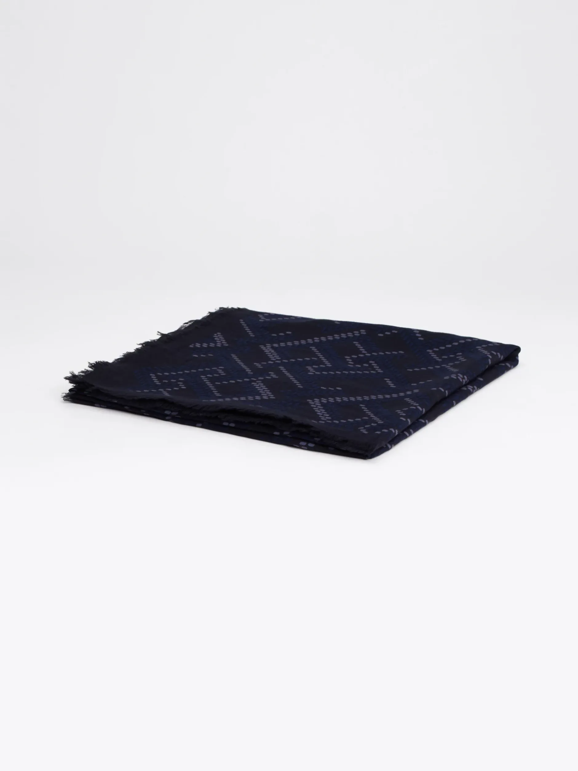 Szaliki|Szaliki*Tommy Hilfiger Kwadratowy Szal Z Monogramem TH SPACE BLUE