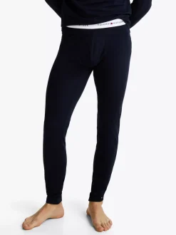 Bielizna*Tommy Hilfiger Legginsy Termoaktywne Z Logo Na Pasku DESERT SKY