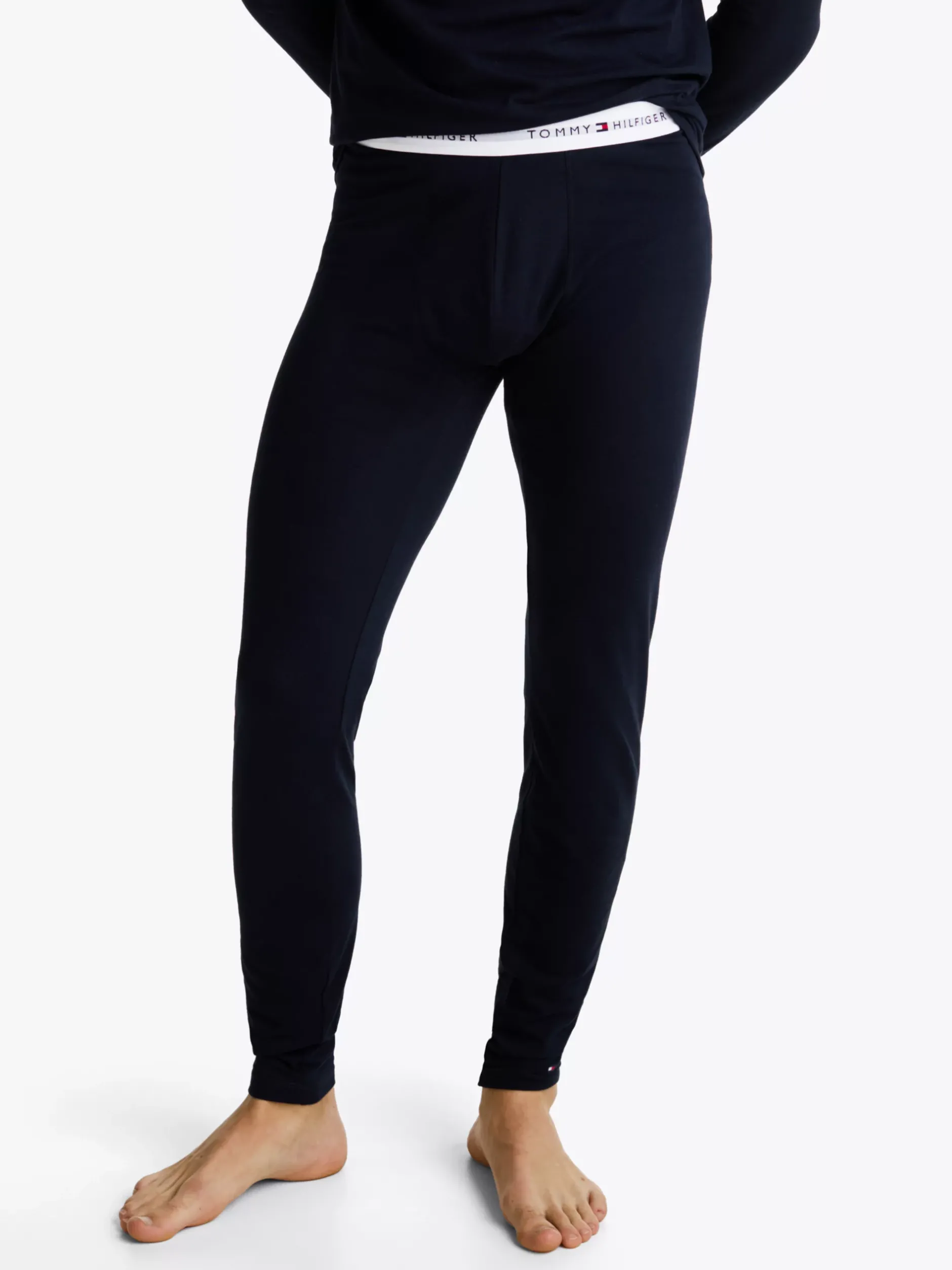 Bielizna*Tommy Hilfiger Legginsy Termoaktywne Z Logo Na Pasku DESERT SKY