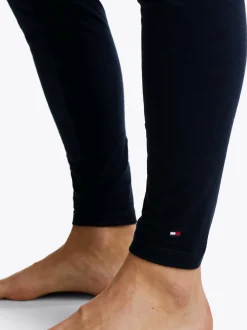 Bielizna*Tommy Hilfiger Legginsy Termoaktywne Z Logo Na Pasku DESERT SKY