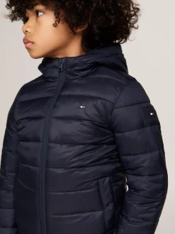 Kurtki I Płaszcze|Kurtki*Tommy Hilfiger Lekka Ocieplana Kurtka Z Kapturem DESERT SKY