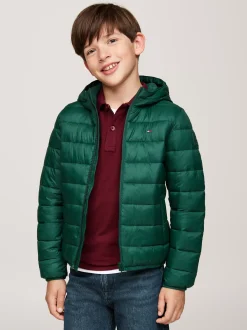 Kurtki I Płaszcze|Kurtki*Tommy Hilfiger Lekka Ocieplana Kurtka Z Kapturem ORNAMENTAL GREEN