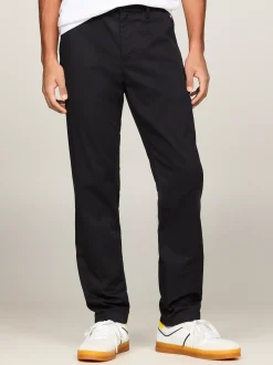 Spodnie*Tommy Hilfiger Lekkie Chinosy Austin O Wąskim Kroju BLACK
