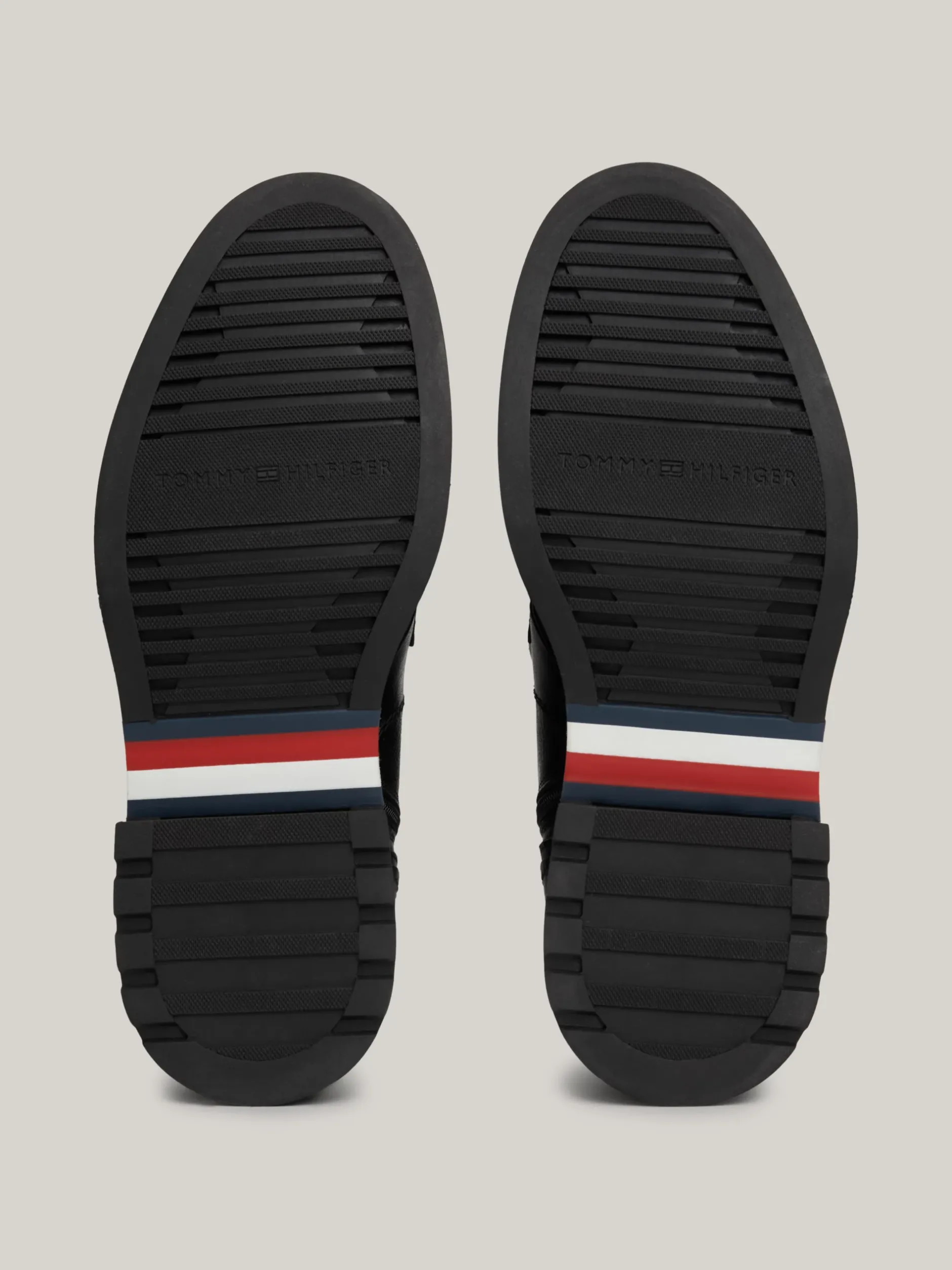 Buty Sznurowane|Buty*Tommy Hilfiger Lekkie Skórzane Buty Nad Kostkę BLACK
