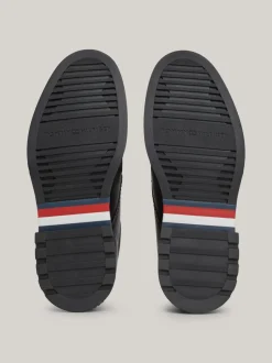 Buty Wizytowe*Tommy Hilfiger Lekkie Skórzane Buty Typu Derby BLACK