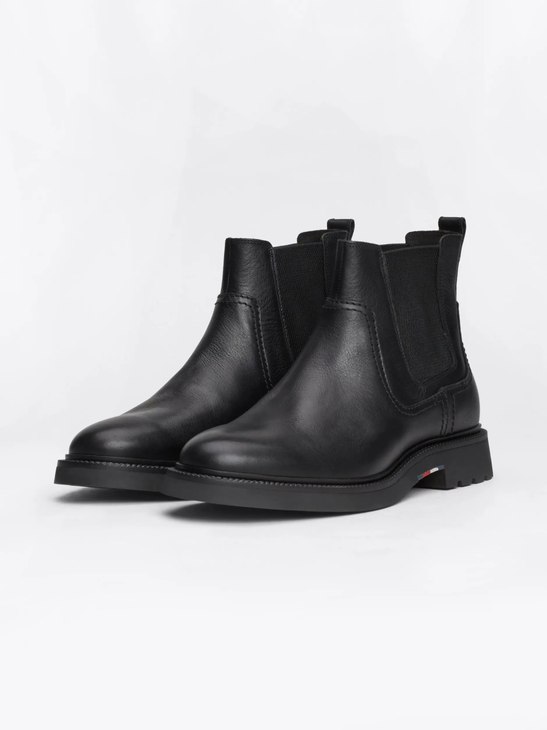 Sztyblety|Buty*Tommy Hilfiger Lekkie Sztyblety Ze Skóry BLACK