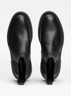 Sztyblety|Buty*Tommy Hilfiger Lekkie Sztyblety Ze Skóry BLACK