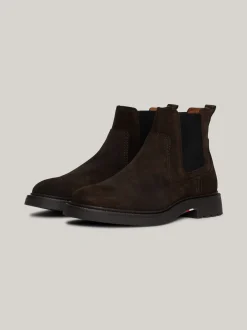 Sztyblety|Buty*Tommy Hilfiger Lekkie Zamszowe Sztyblety DARK COFFEE