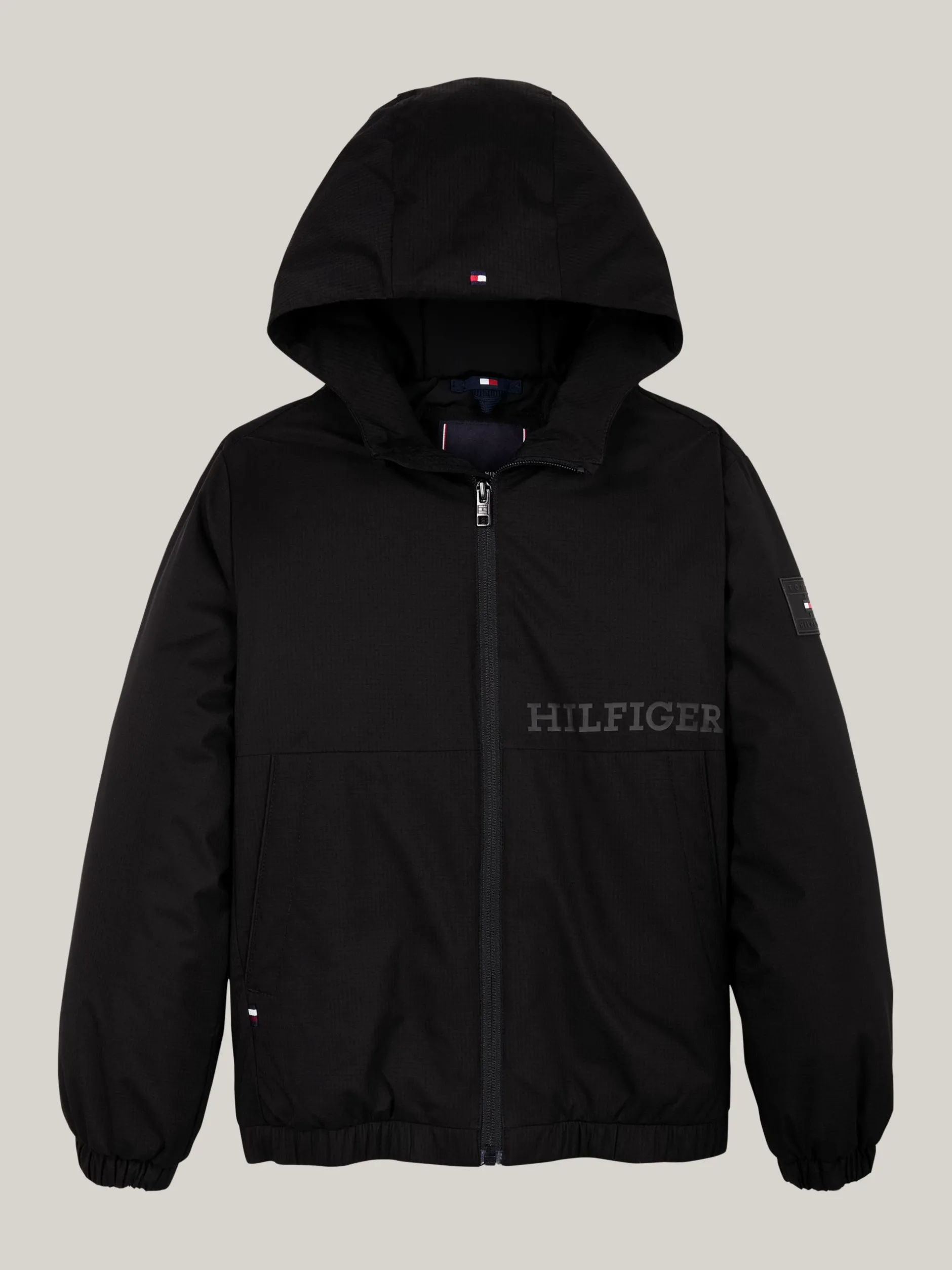 Kurtki*Tommy Hilfiger Lekko Ocieplana Kurtka Z Materiału Rip-stop BLACK