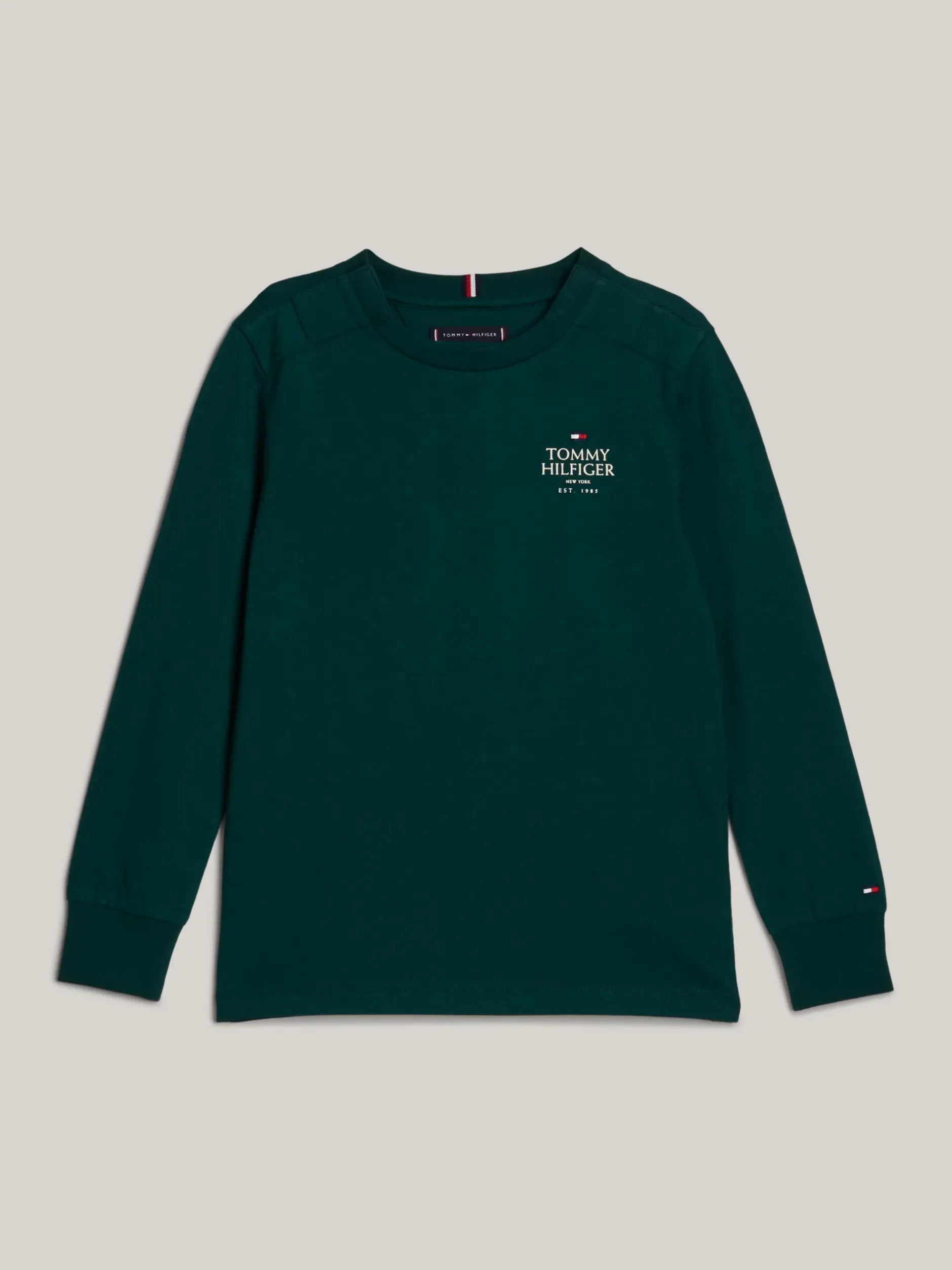 T-Shirty I Koszulki Polo*Tommy Hilfiger Longsleeve Adaptive Z Wyhaftowanym Logo ORNAMENTAL GREEN