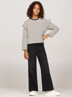Topy I T-Shirty*Tommy Hilfiger Longsleeve O Luźnym Kroju DESERT SKY STRIPE