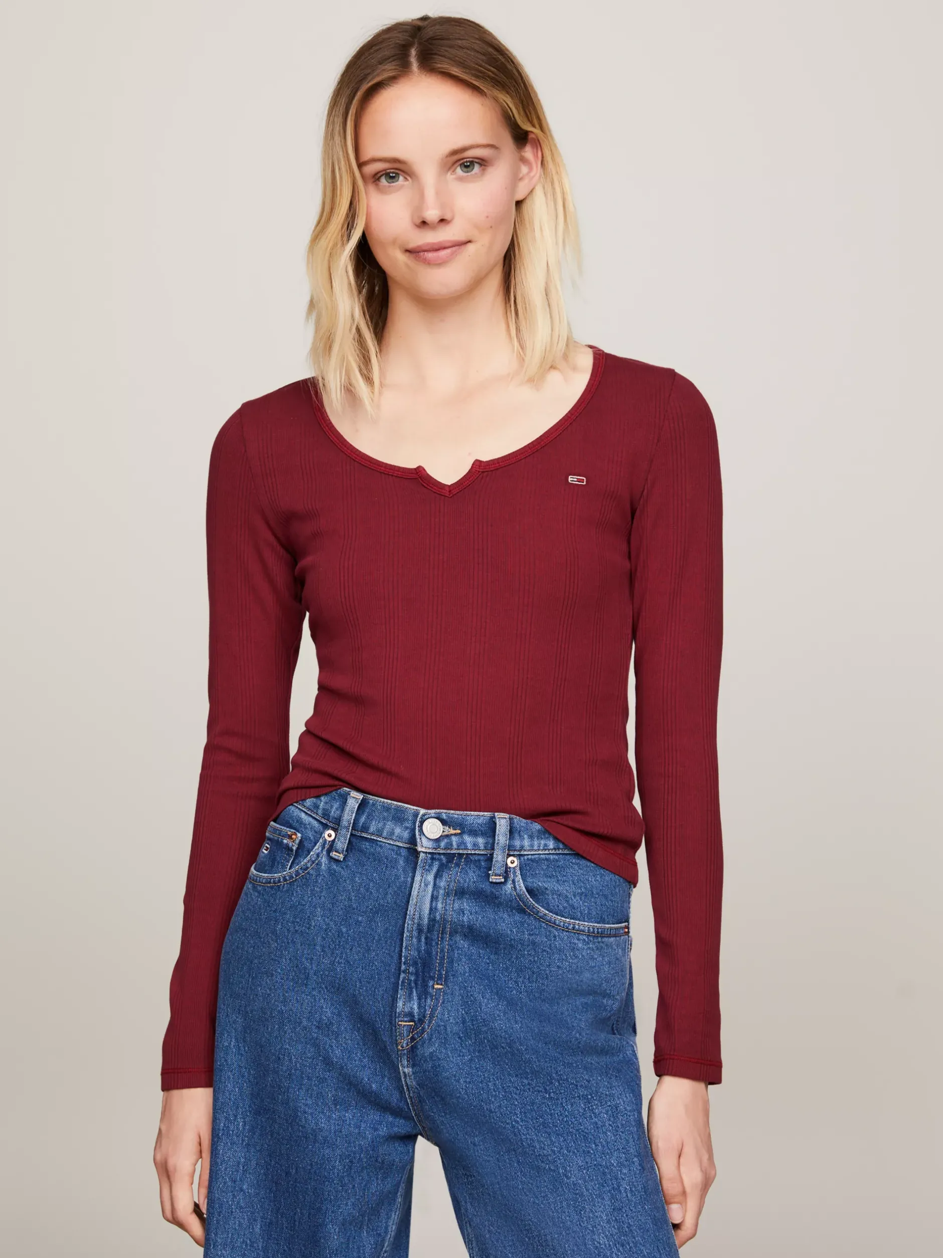 T-Shirty*Tommy Hilfiger Longsleeve O Wąskim Kroju RED CARPET
