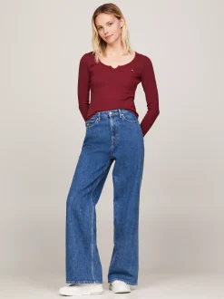 T-Shirty*Tommy Hilfiger Longsleeve O Wąskim Kroju RED CARPET
