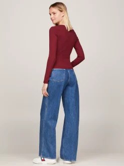 T-Shirty*Tommy Hilfiger Longsleeve O Wąskim Kroju RED CARPET