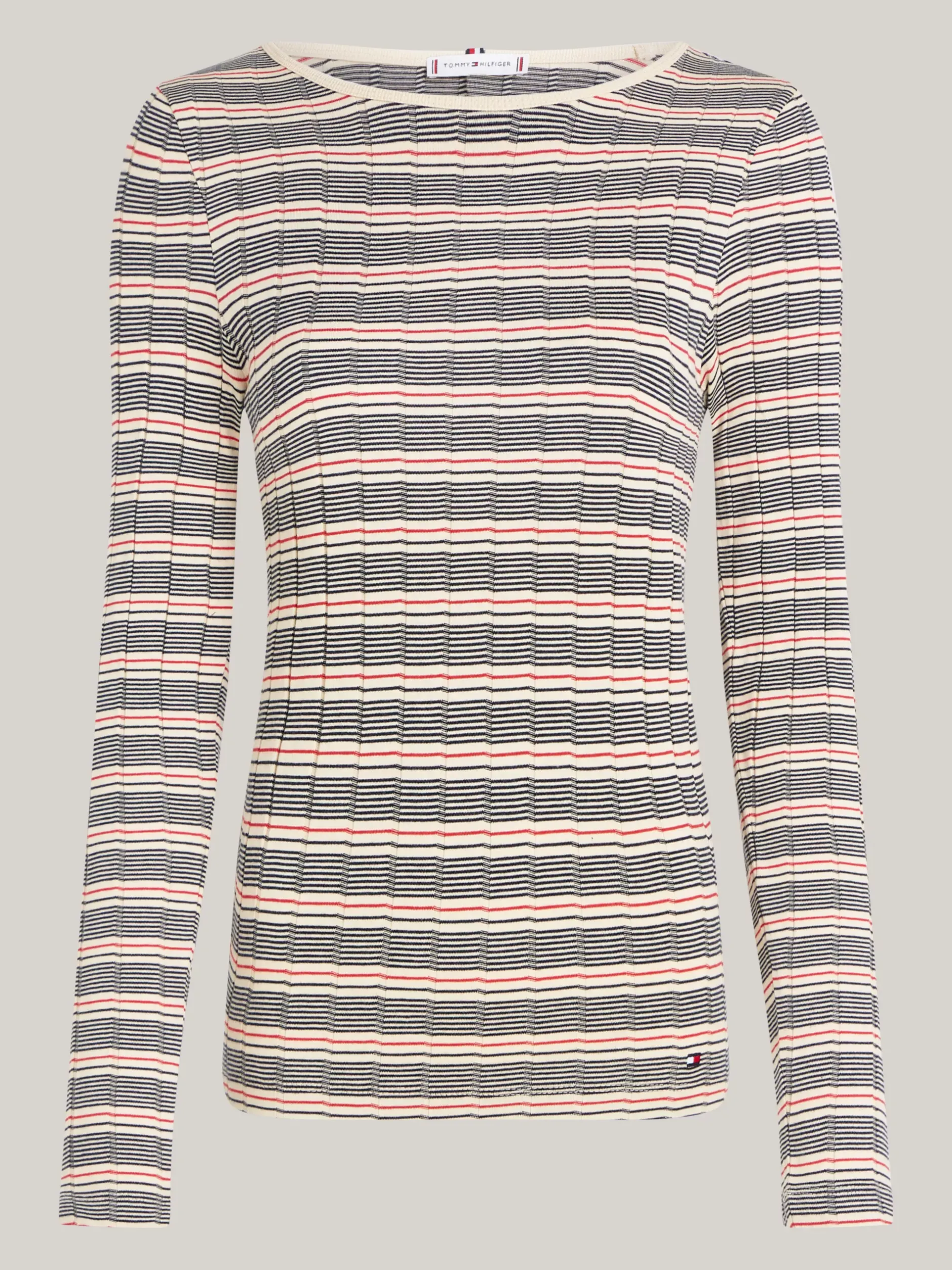 T-Shirty*Tommy Hilfiger Longsleeve O Wąskim Kroju W Paski RWB STRIPE