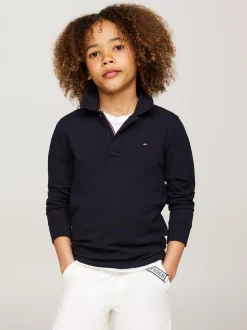 T-Shirty I Koszulki Polo*Tommy Hilfiger Longsleeve Polo Essential O Regularnym Kroju DESERT SKY