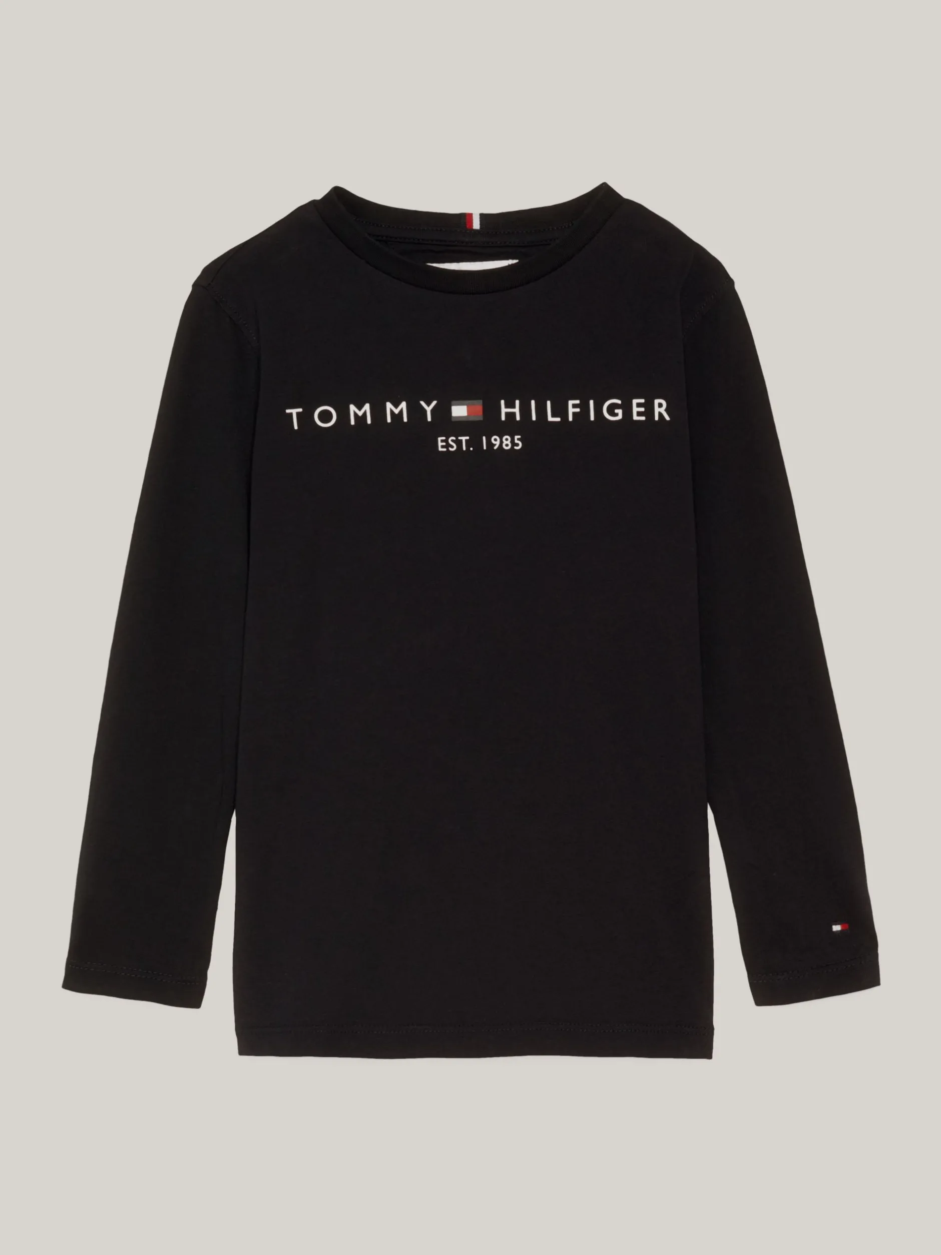 Topy I T-Shirty|T-Shirty I Koszulki Polo*Tommy Hilfiger Longsleeve Z Logo BLACK