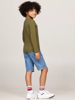 Topy I T-Shirty|T-Shirty I Koszulki Polo*Tommy Hilfiger Longsleeve Z Logo UTILITY OLIVE
