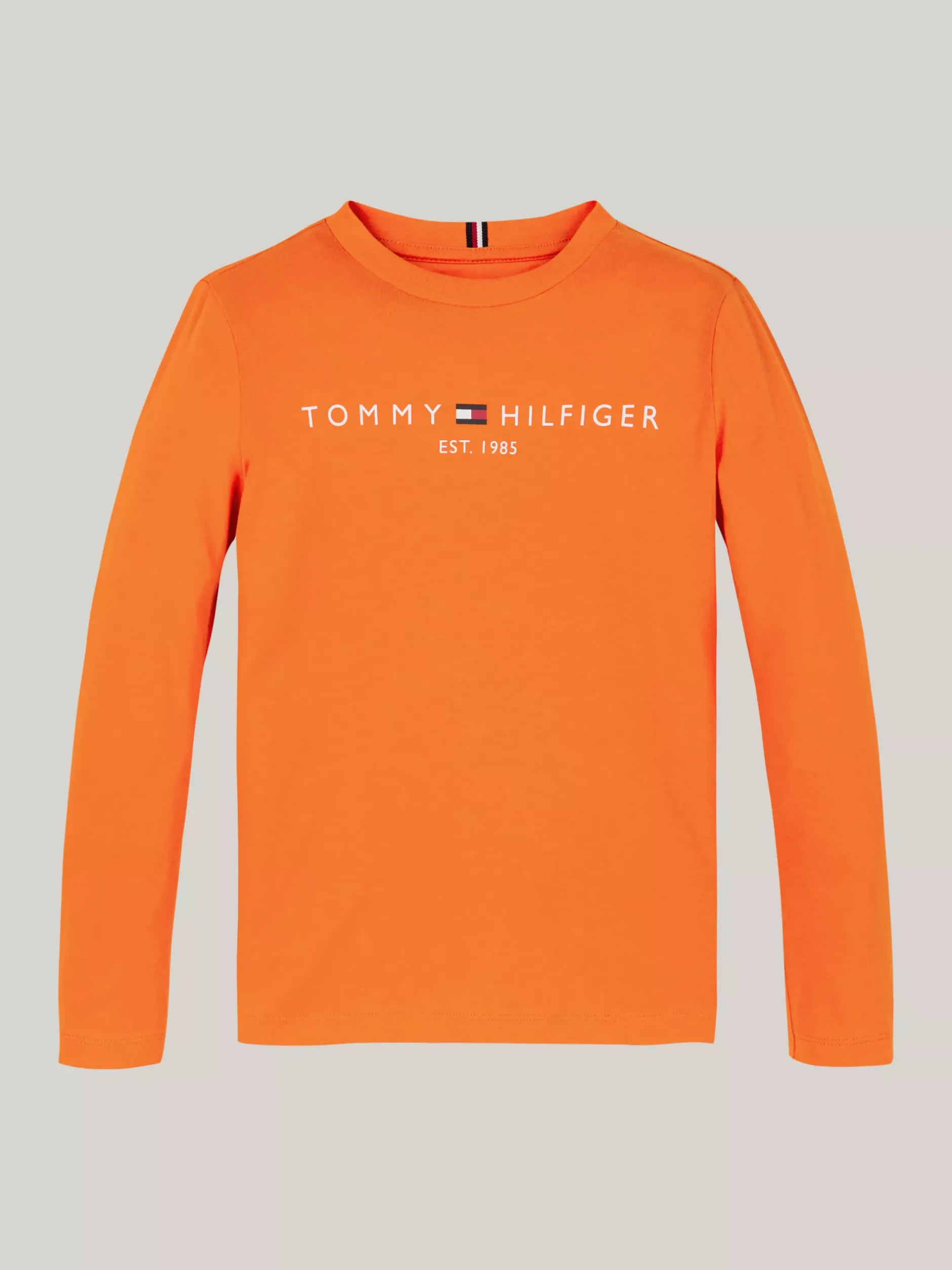 Topy I T-Shirty|T-Shirty I Koszulki Polo*Tommy Hilfiger Longsleeve Z Logo ORANGE THUNDER