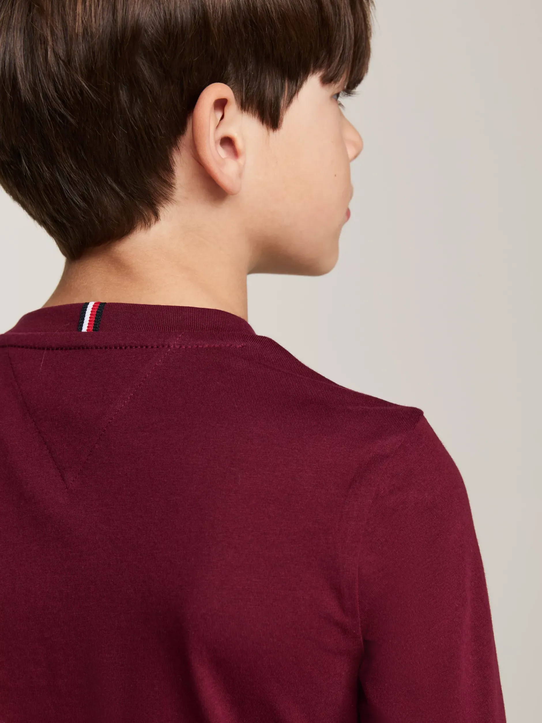 Topy I T-Shirty|T-Shirty I Koszulki Polo*Tommy Hilfiger Longsleeve Z Logo DEEP ROUGE