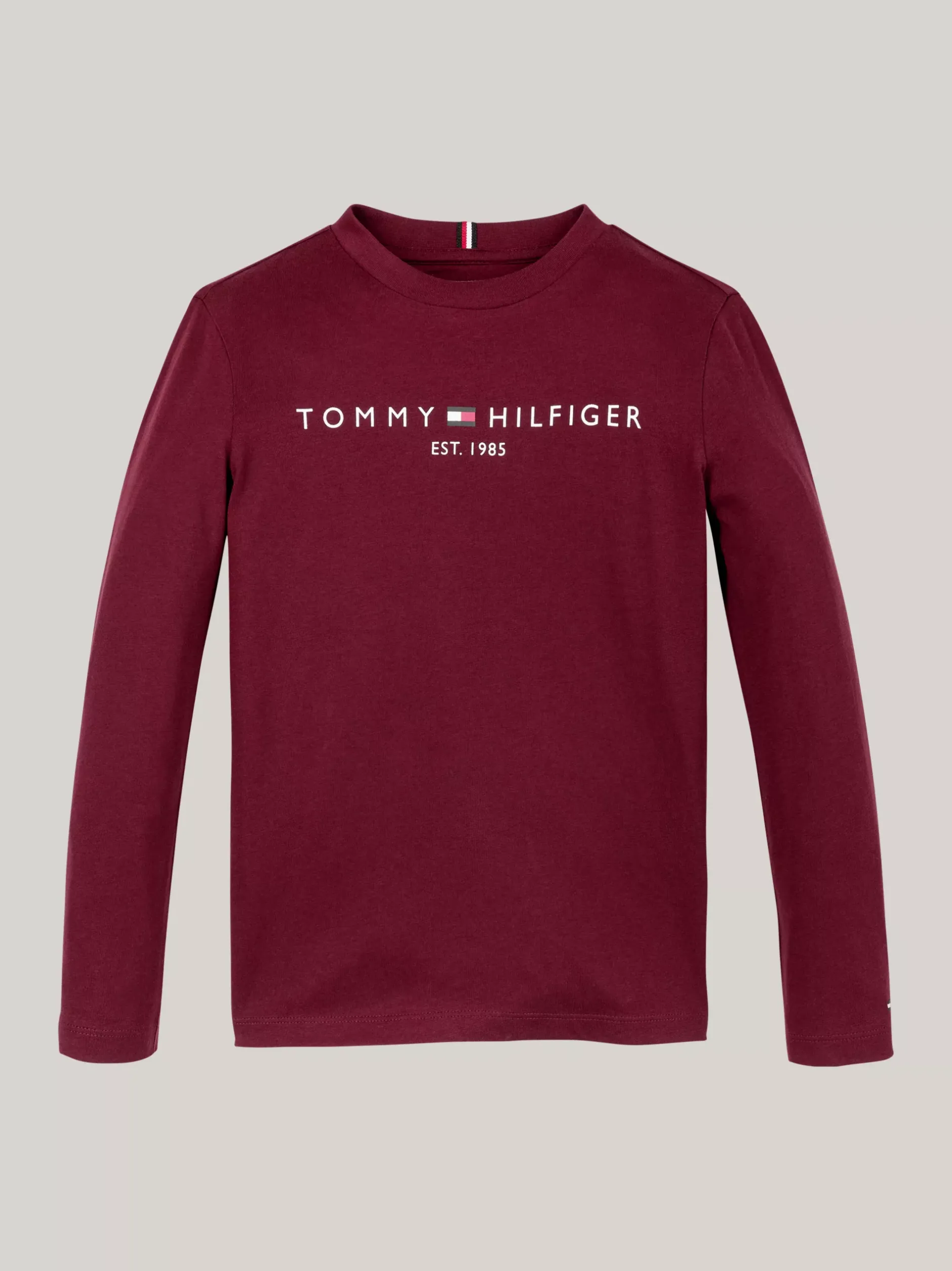 Topy I T-Shirty|T-Shirty I Koszulki Polo*Tommy Hilfiger Longsleeve Z Logo DEEP ROUGE