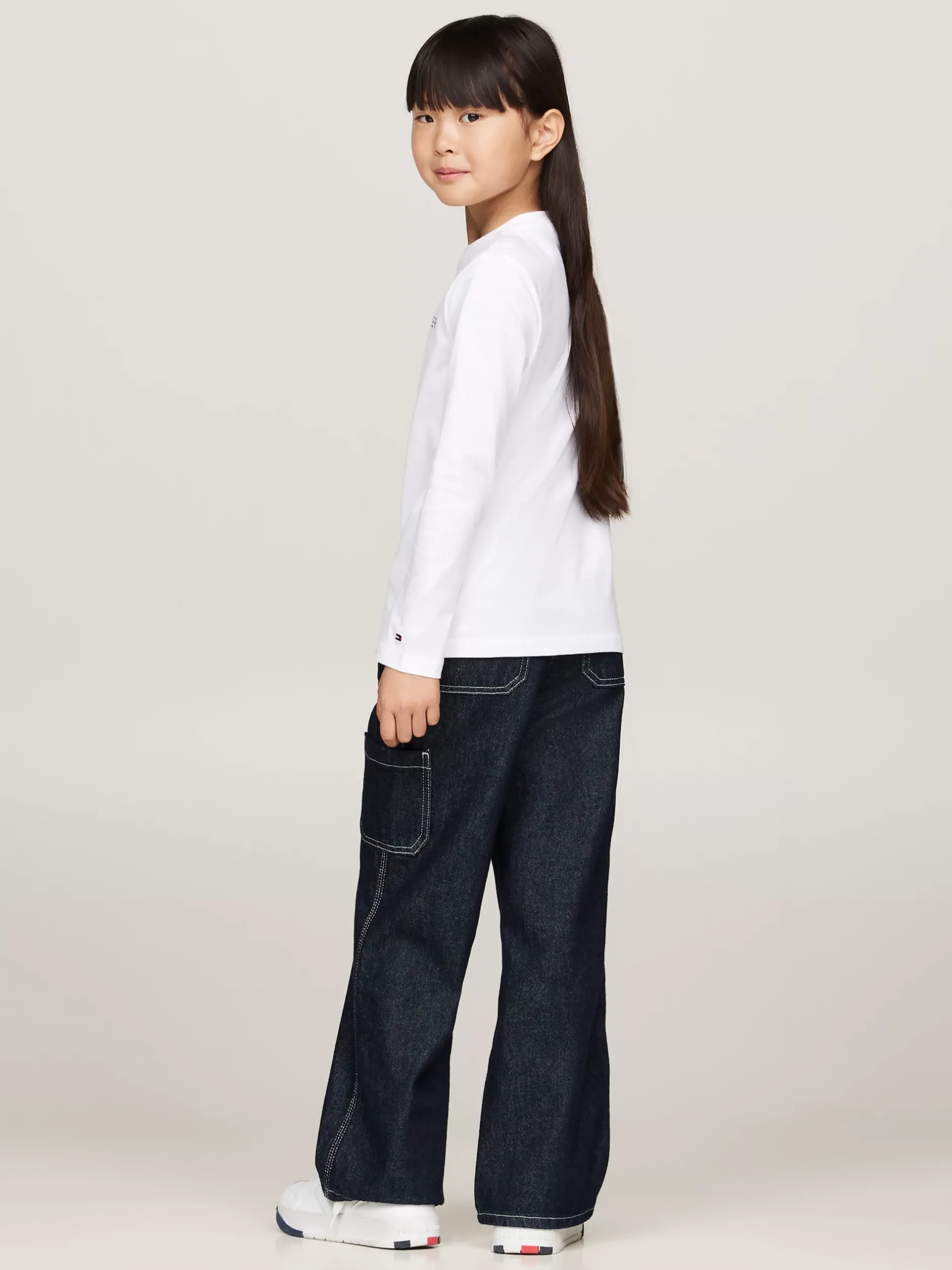 Topy I T-Shirty|T-Shirty I Koszulki Polo*Tommy Hilfiger Longsleeve Z Logo WHITE